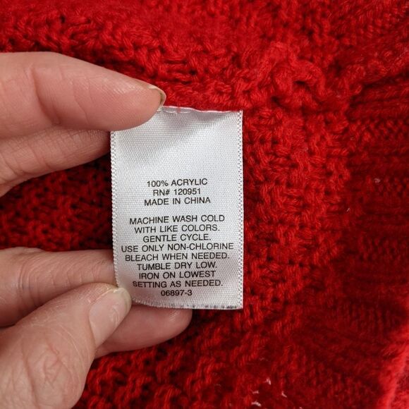Ana Red Knit Sweater - Picture 7 of 9